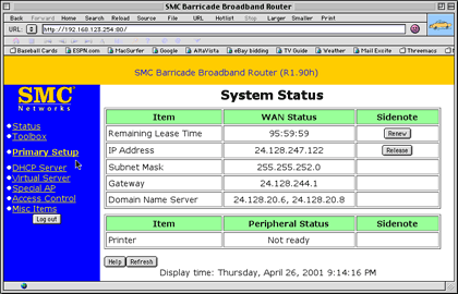 router-status